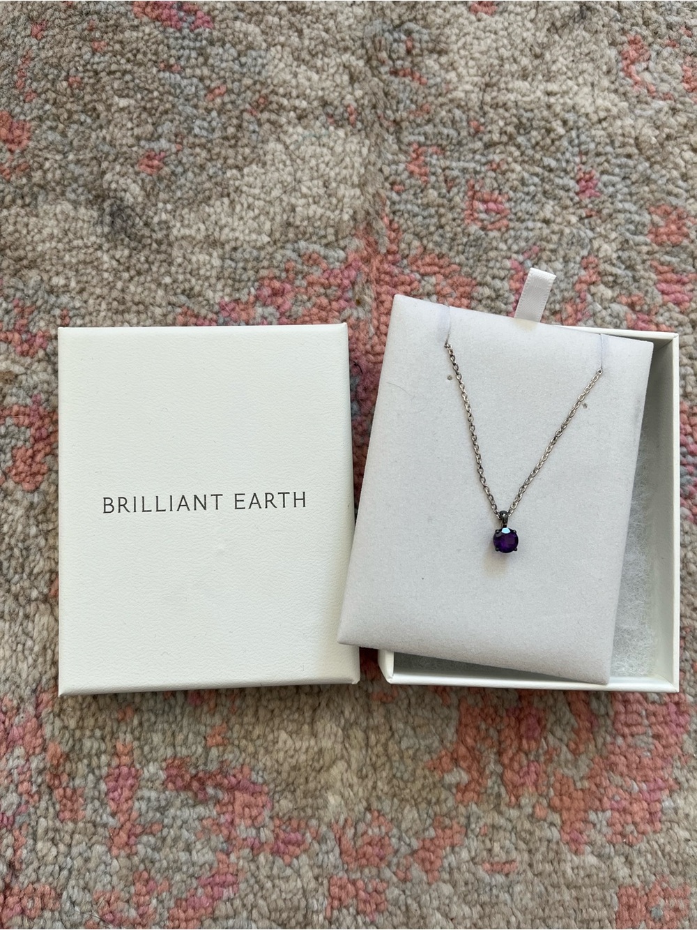 Brilliant Earth Amethyst Solitaire Pendant Necklace